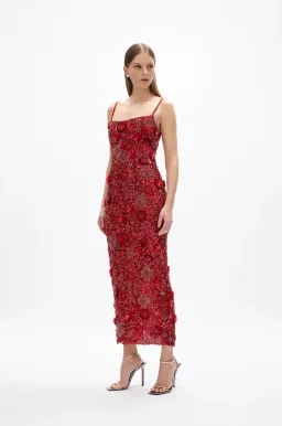 Rachel Gilbert Francesca Gown Red Size 0 for rent on The Volte - image 1