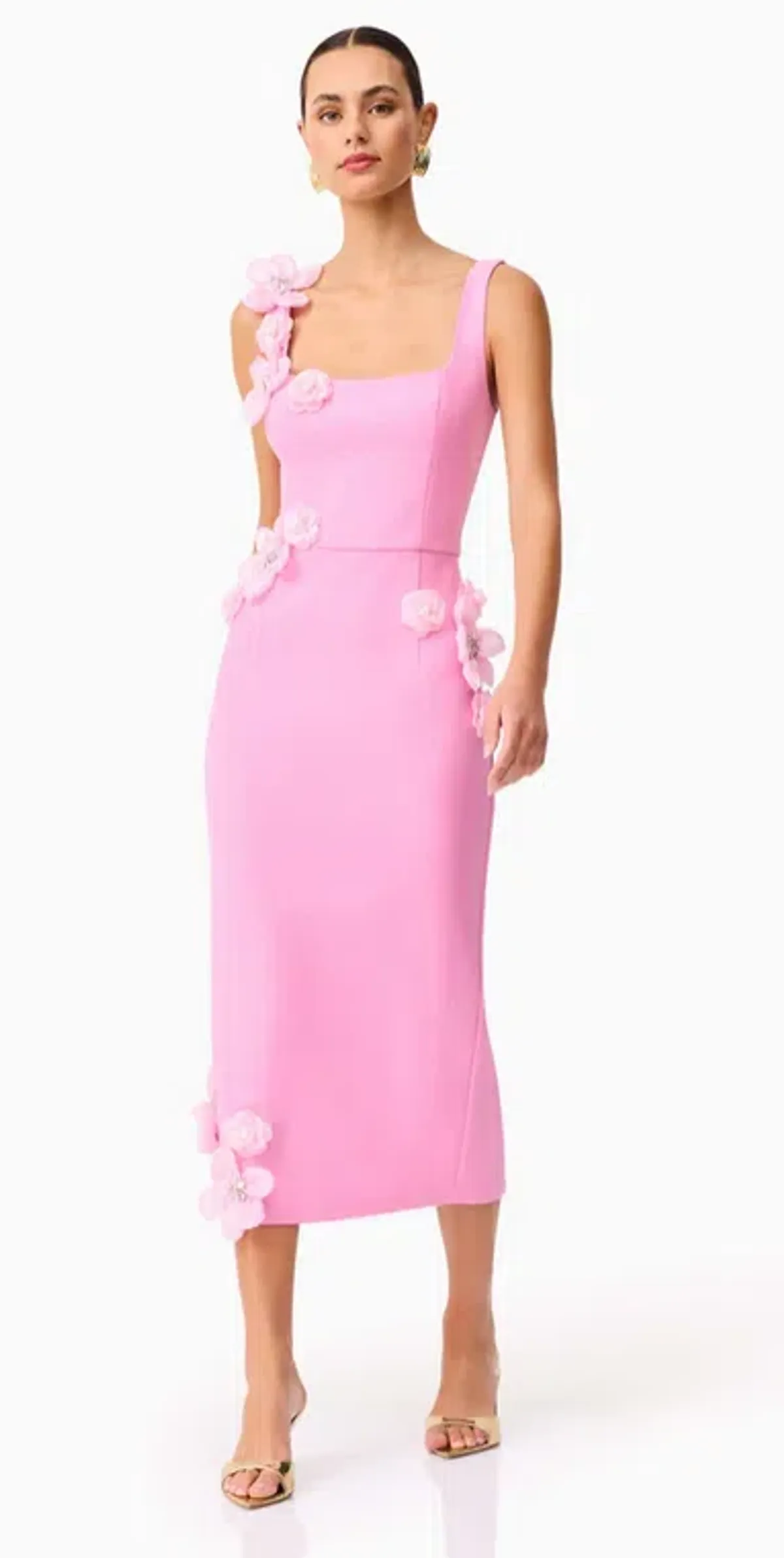 Elliatt Chantelle 3D Midi Dress in Pink size S (AU8) - Image 4
