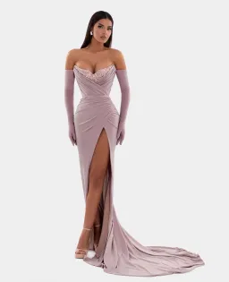 Albina Dyla Long Dress with Gloves for rent on The Volte - image 1