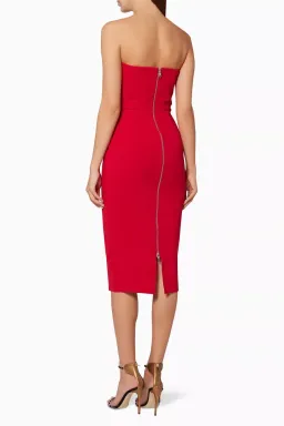 Alex Perry Myra Strapless Column Dress Red Size 8 for rent on The Volte - image 3