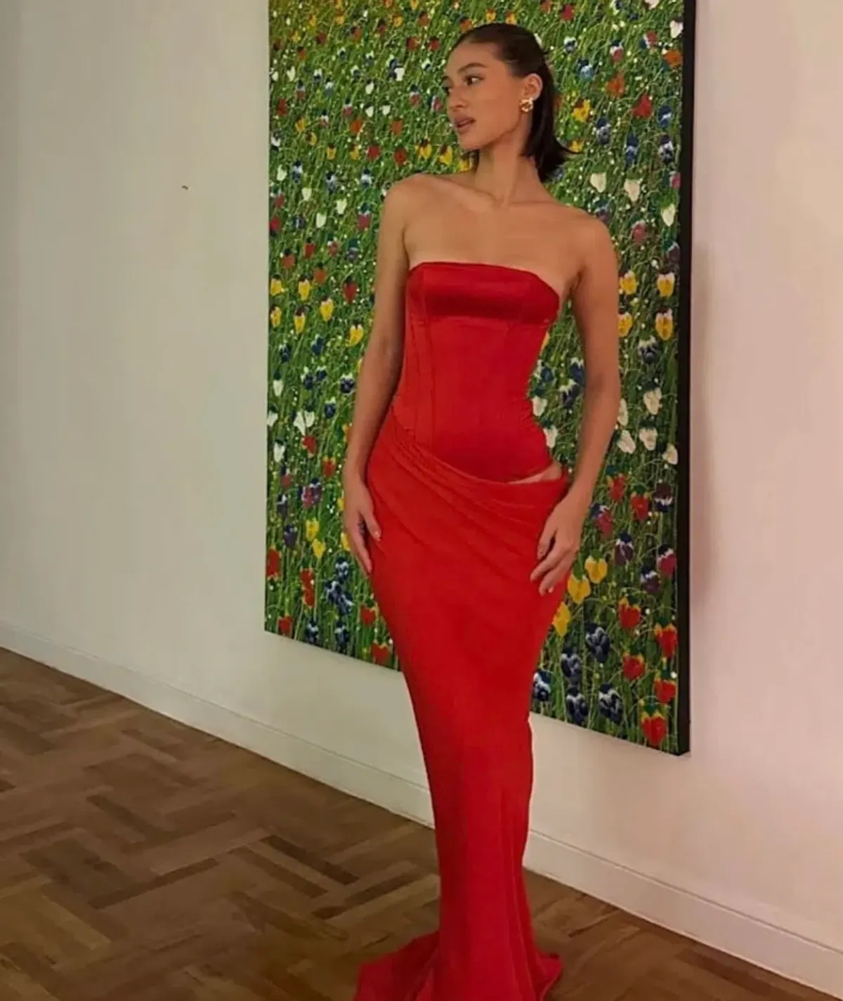 Clara Maxi Dress Red - Image 1