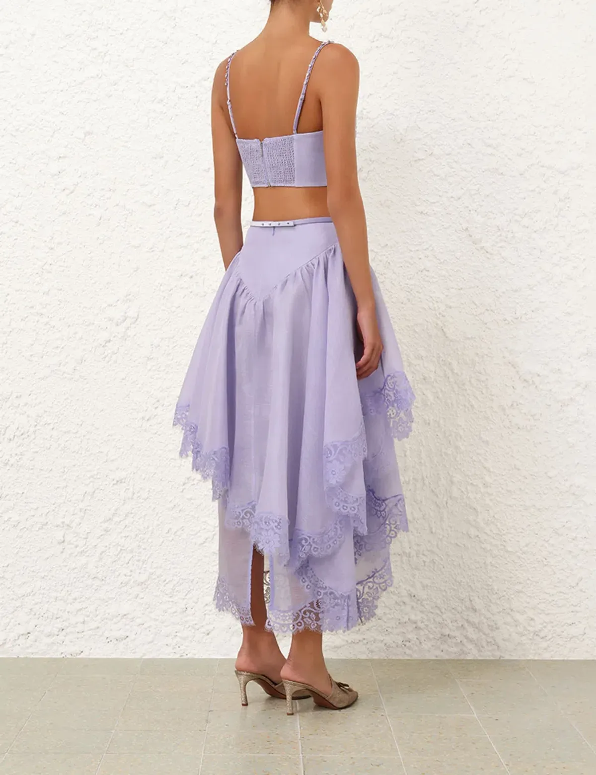 ZIMMERMANN CRUSH LACE TRIM SKIRT AND TOP - Image 3