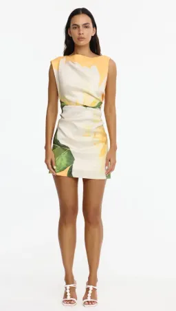 Acler Inkford Yellow Floral Mini Dress for rent on The Volte - image 1