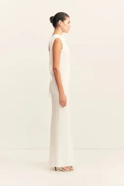 Shona Joy Rio Cowl Open Back Maxi / Ivory / Size 8 for rent on The Volte - image 4