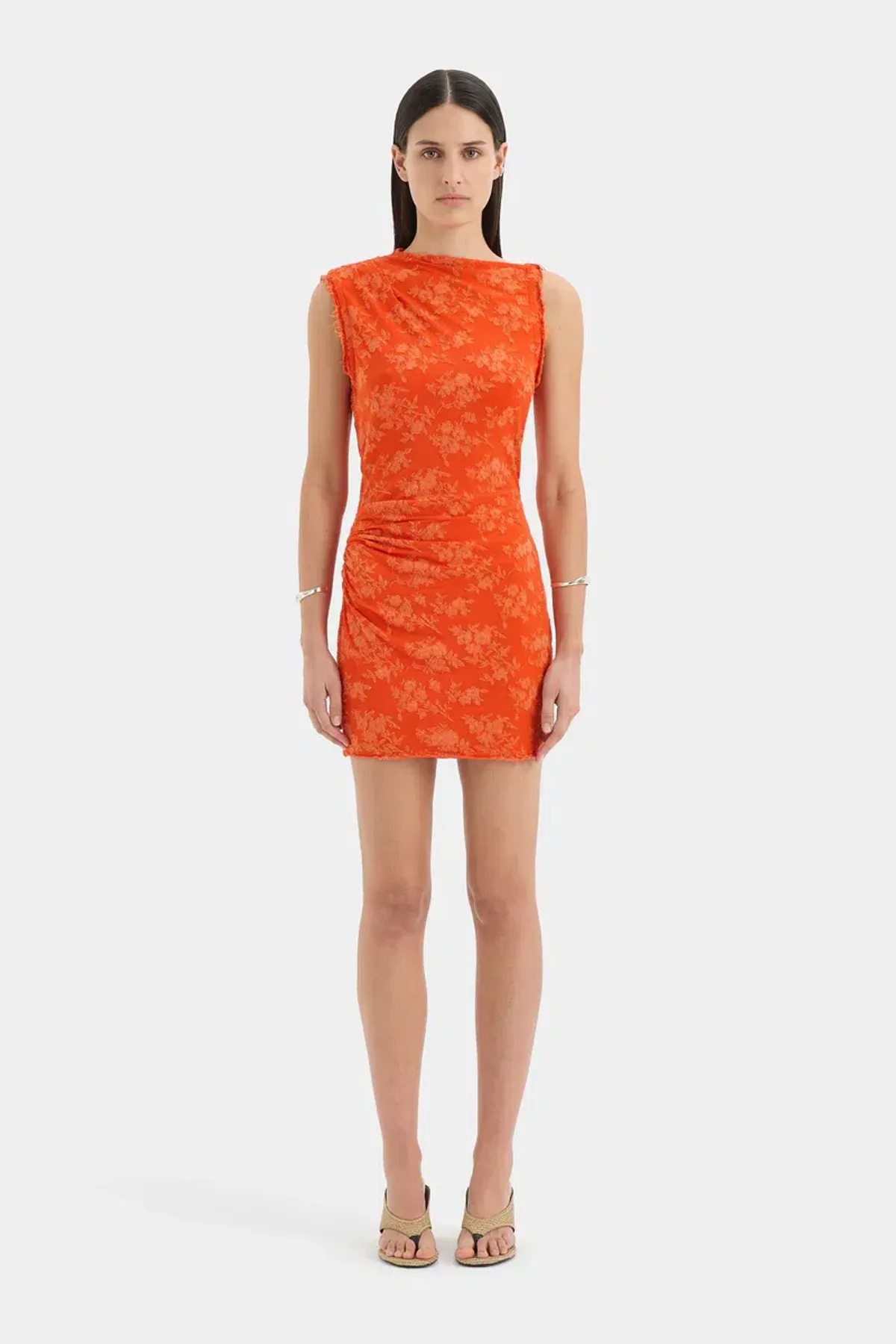 Sir the label Blanca mini dress Palmera tangerine size 3/12 - Image 1