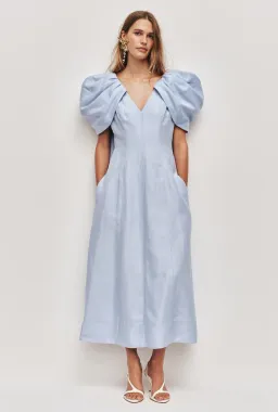 Aje Bisou Midi Dress in Pale Blue - Size 8  for rent on The Volte - image 1