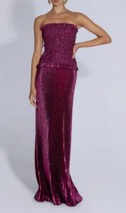 L’Idee Maya Gown in Sangria Glitter - Size 8 for rent on The Volte - image 1