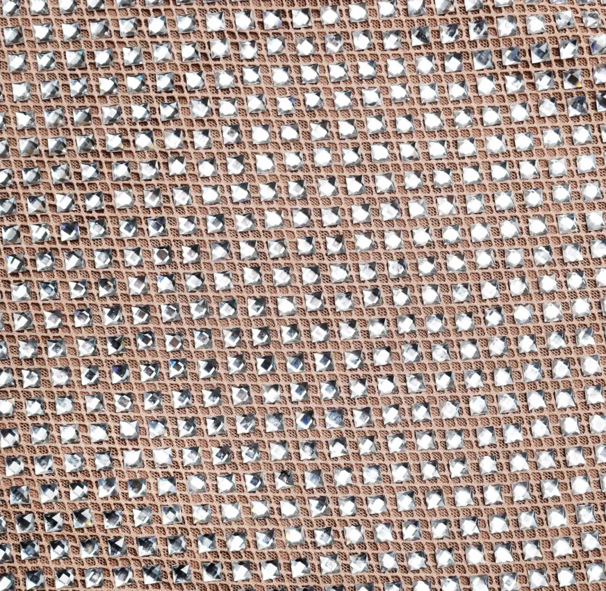 Self Portrait Silver Rhinestone Mesh Midi Dress AU 8  - Image 4