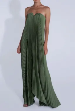 Lidee Black Tie Gown in Moss  Size 8 for rent on The Volte - image 1