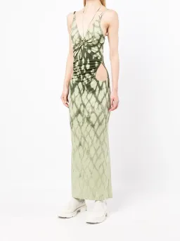 Dion Lee Shibori Gather Link Dress in Moss Size 10 for rent on The Volte - image 3