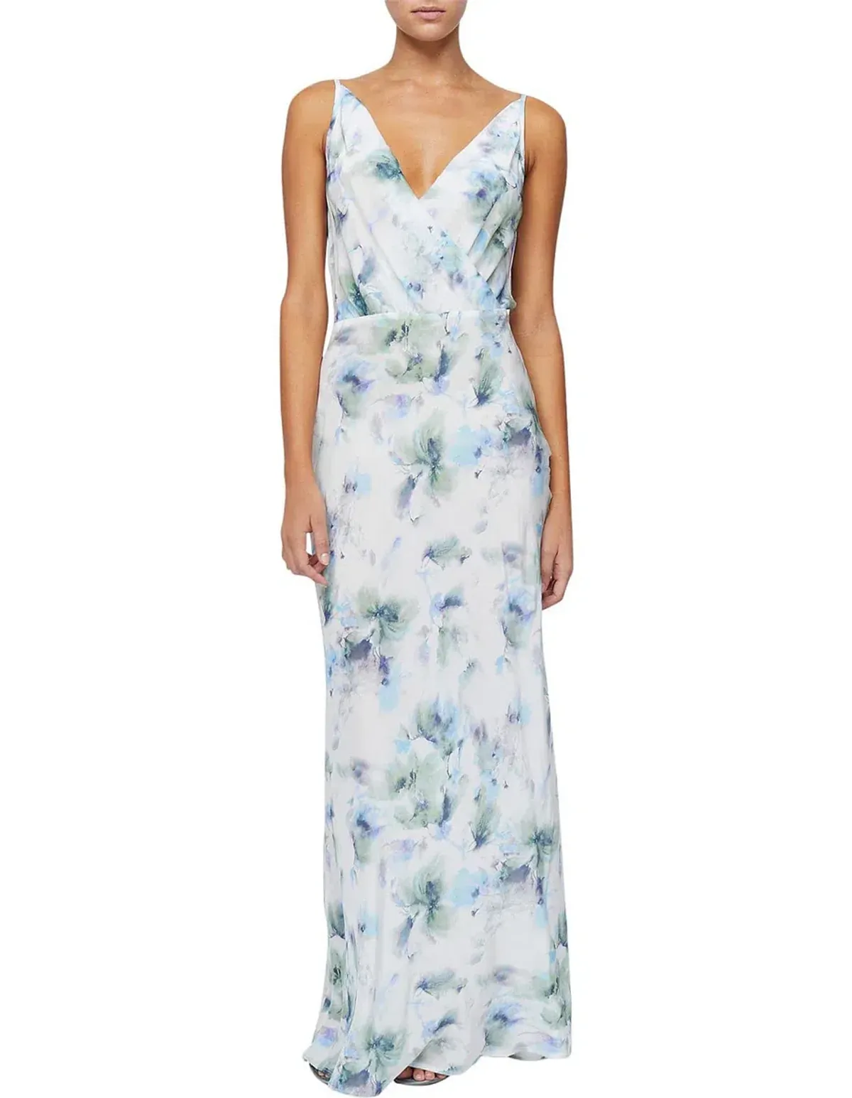 BEC & BRIDGE CORRINE V MAXI DRESS IN WATERCOLOUR FLORAL Size 8 - Image 3