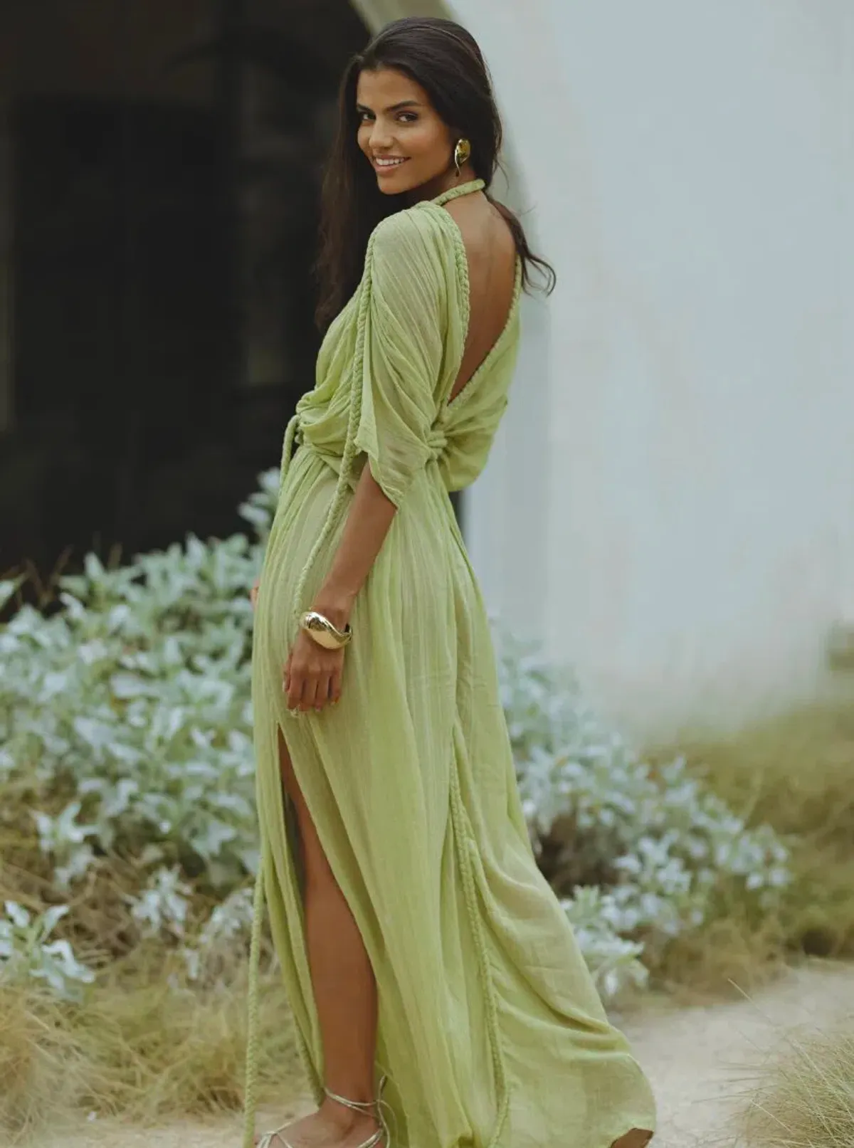 Ophellia Maxi Dress Sage - Image 2