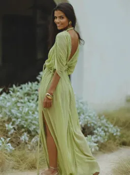 Ophellia Maxi Dress Sage for rent on The Volte - image 2