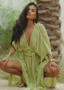 Ophellia Maxi Dress Sage for rent on The Volte - image 4