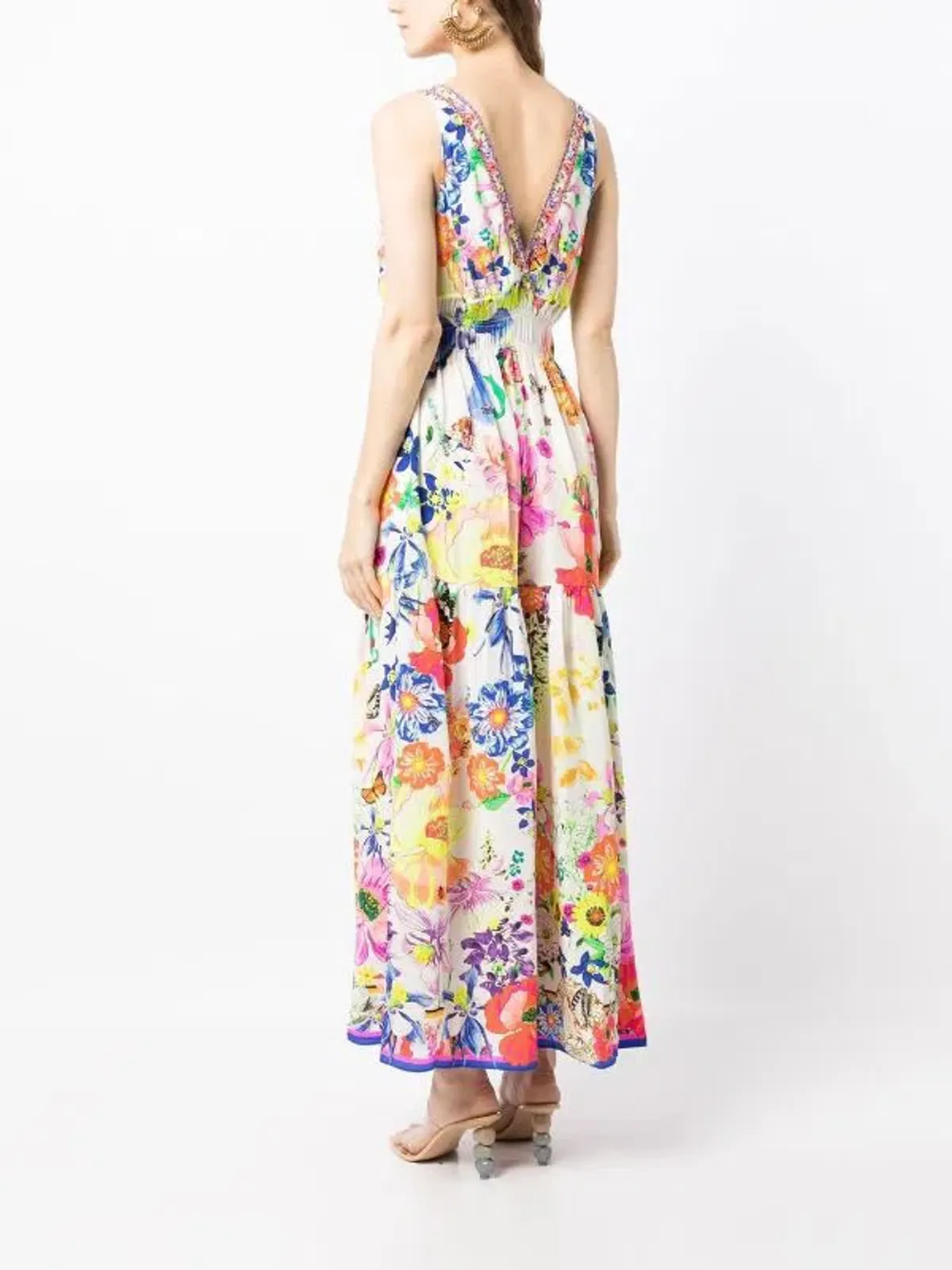 Fairy Gang Silk Shirred Waist Dress Long - Image 2