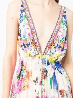 Fairy Gang Silk Shirred Waist Dress Long for rent on The Volte - image 4