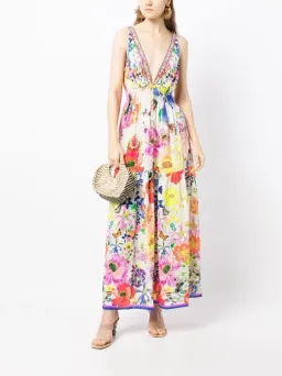 Fairy Gang Silk Shirred Waist Dress Long for rent on The Volte - image 1