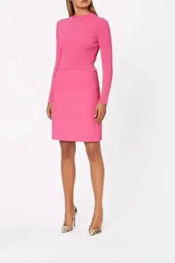 Crepe Knit Tailored Skirt Fuchsia Pink for rent on The Volte - image 1