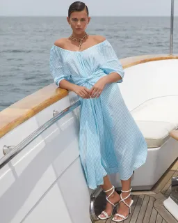 Gingham Skydress Light Blue for rent on The Volte - image 3