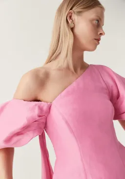 Arista Tulip Sleeve Midi Dress Pink Size 14 for rent on The Volte - image 4