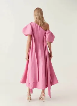 Arista Tulip Sleeve Midi Dress Pink Size 14 for rent on The Volte - image 3