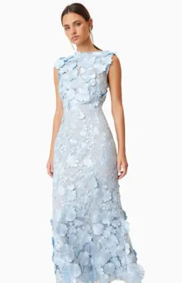 Elliatt Light Blue Selene Cocktail Midi Dress for rent on The Volte - image 5