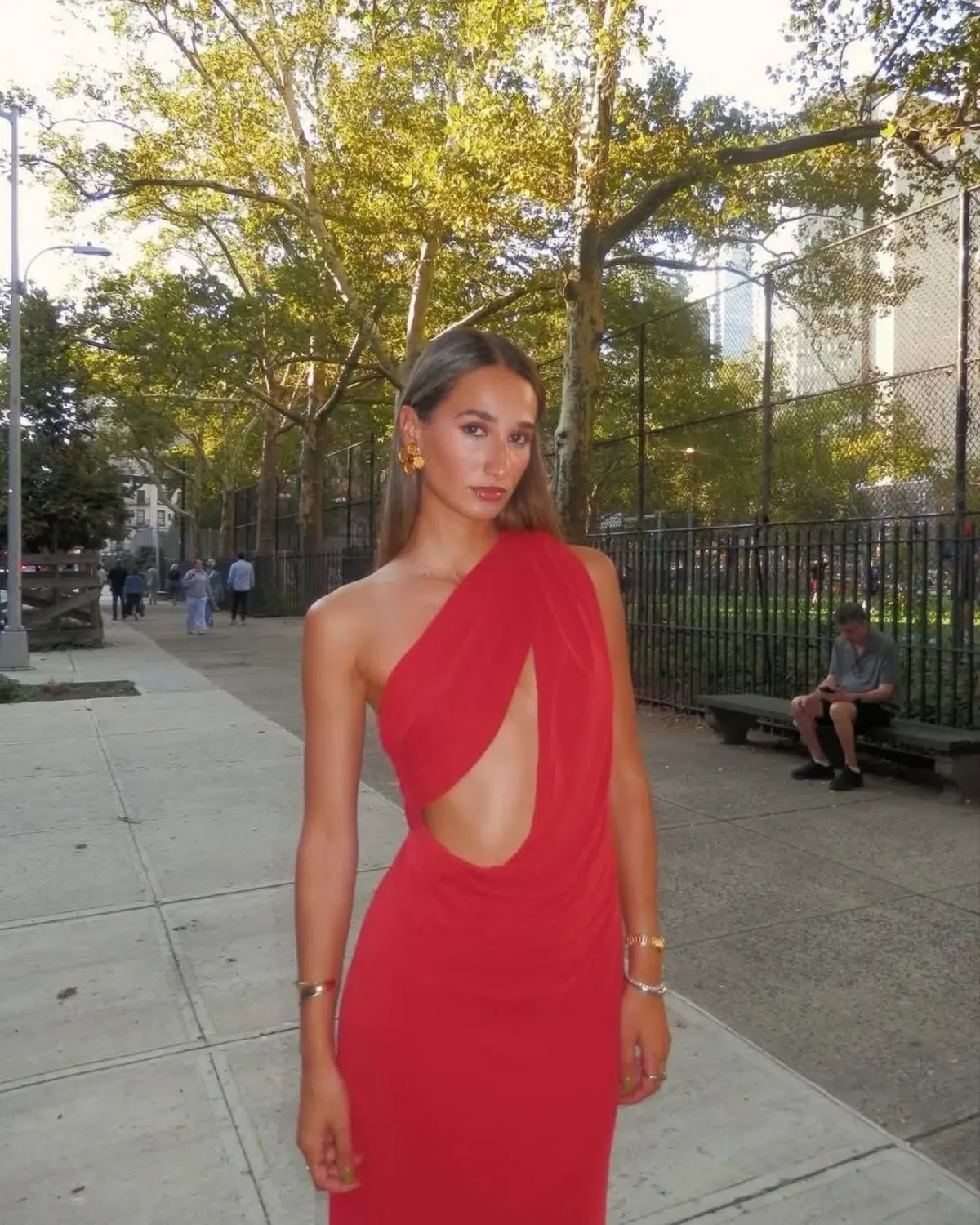 Misha The Solstice Cupro Dress size M / 10 Cherry Red - Image 4