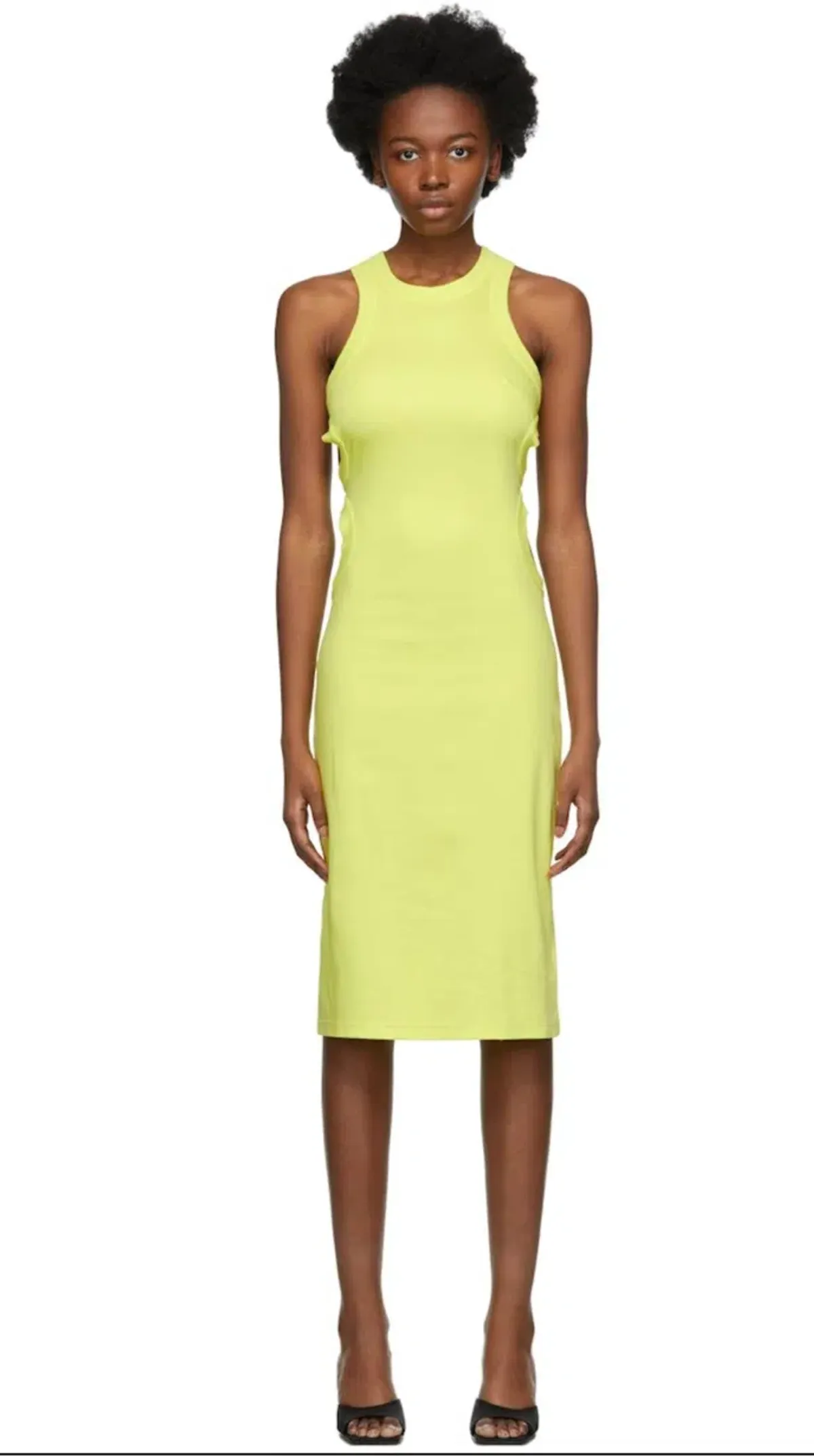 Jersey Tank Dress Neon Green - Image 1