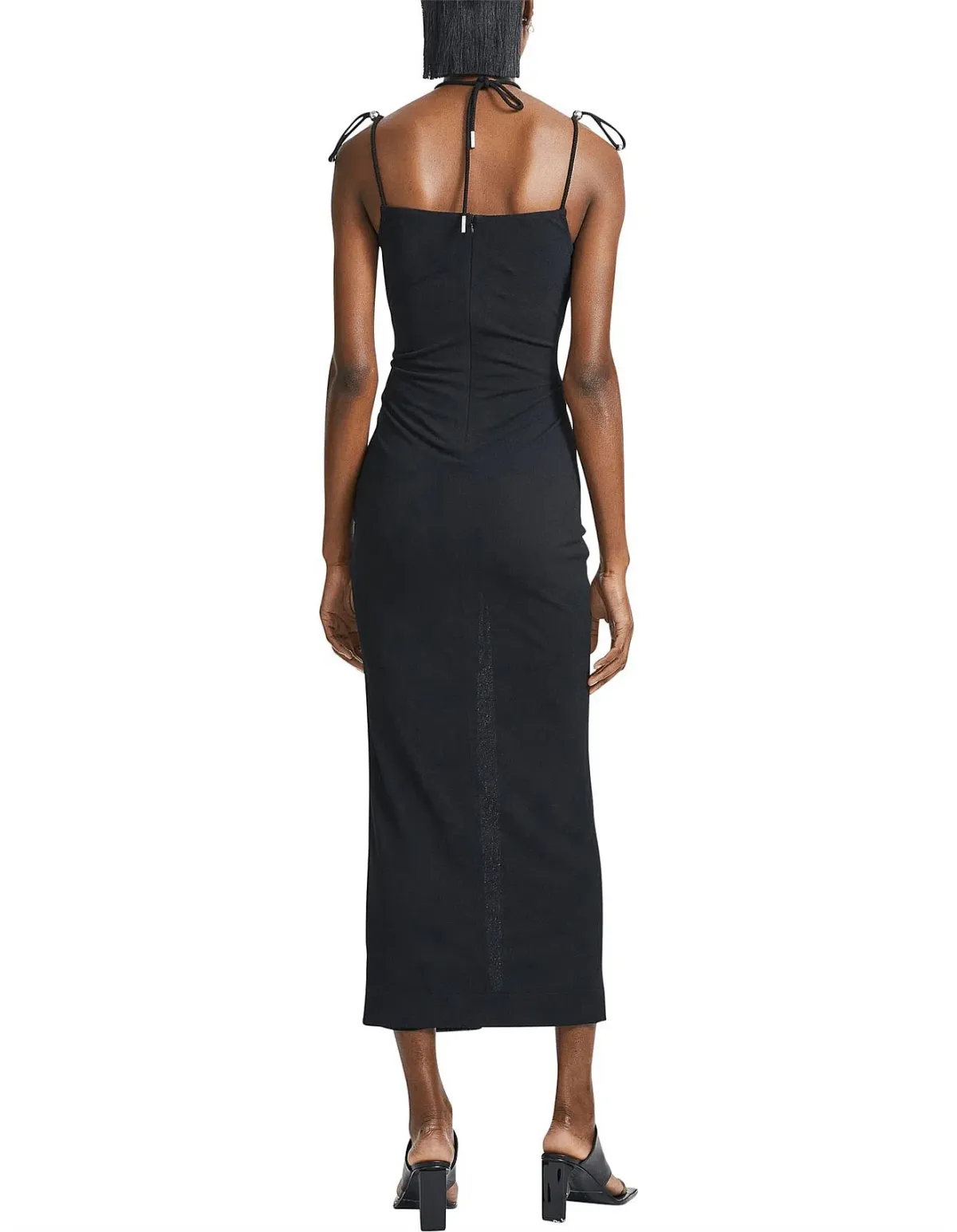 Dion Lee Gathered Butterfly Dress Black - Image 2
