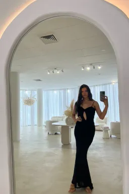 Marl Maxi Dress Black for rent on The Volte - image 2