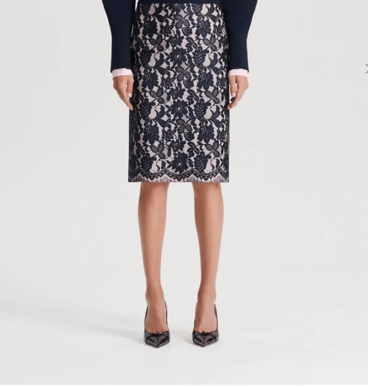 Navy Pink French Lace Set - Image 2