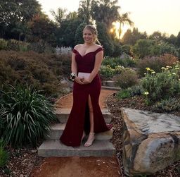 Jadore Burgundy Lace Formal Dress size 16 for rent on The Volte - image 1