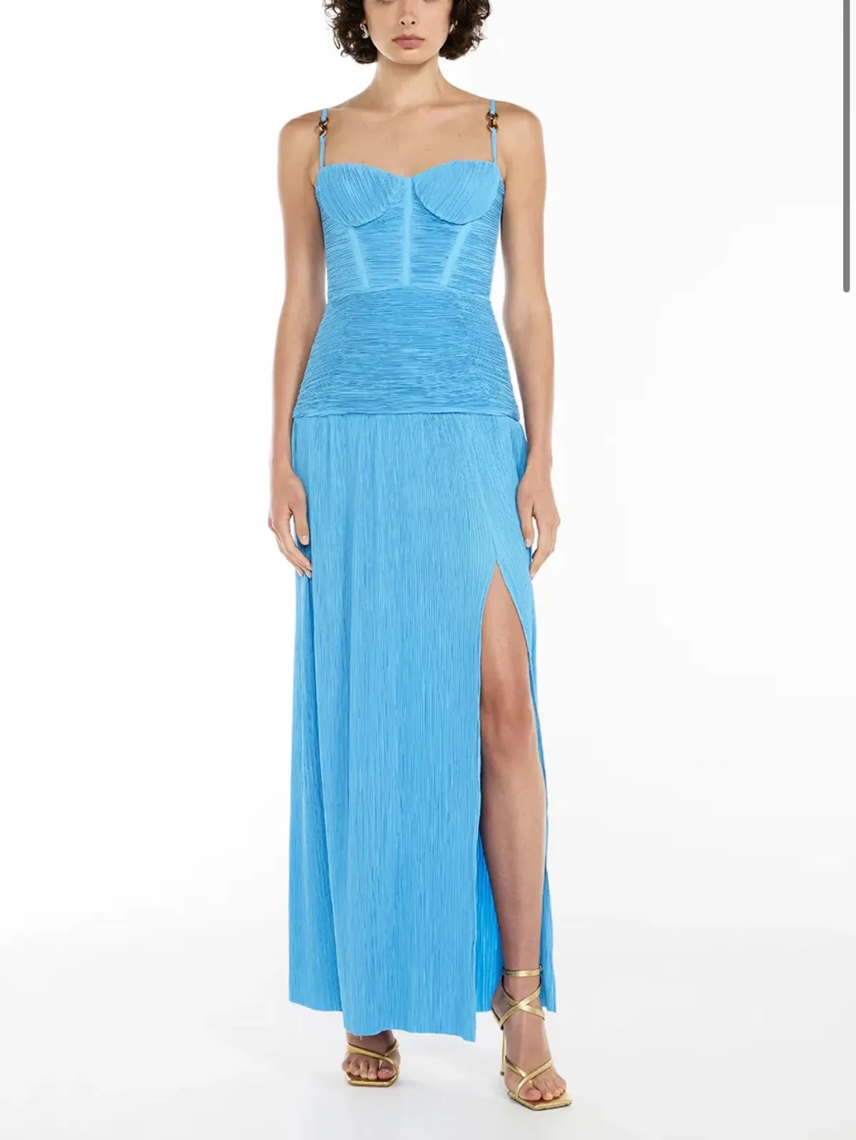 Manning Cartell Double Time Pleat Dress Blue Size 4  - Image 1