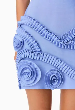 Elliatt Sonya Tulip Mini Dress Blue Size Small for rent on The Volte - image 4