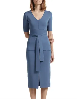 Amara milano pencil dress blue for rent on The Volte - image 1
