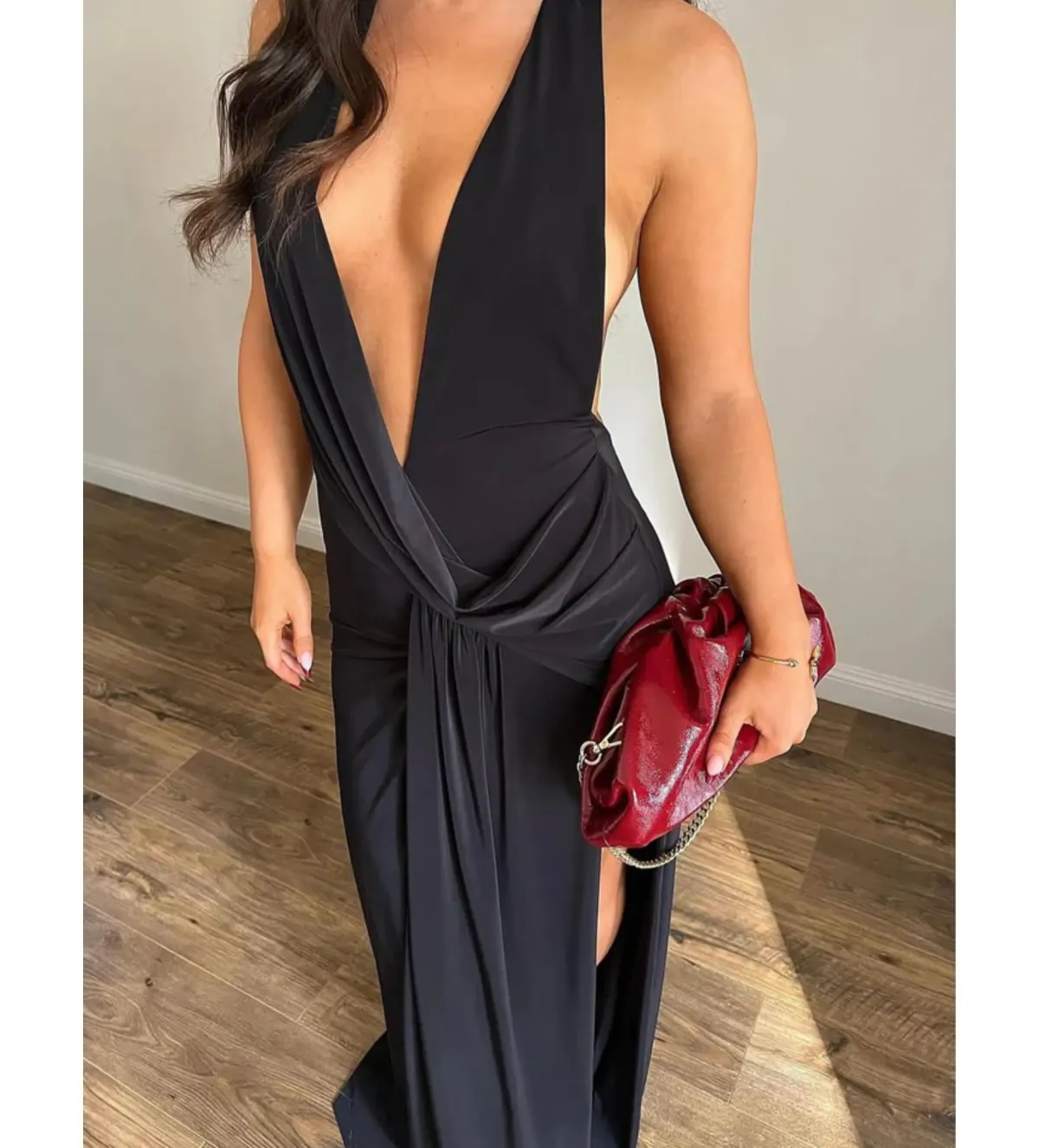 Natalie Rolt Winona Gown Maxi Dress in Black Size AU 6 - Image 1