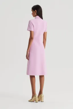 Crepe Knit Zip Dress Light Pink for rent on The Volte - image 2