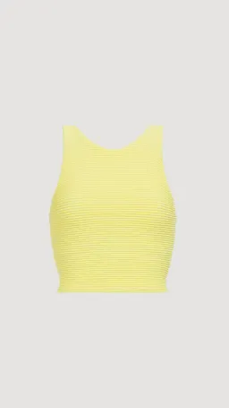 AJE Agave Knit Top and Raffia Midi Skirt in Lemon Size S (8) for rent on The Volte - image 4