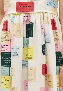 Oroton Invitation Print Sun Dress Sz z8 for rent on The Volte - image 3