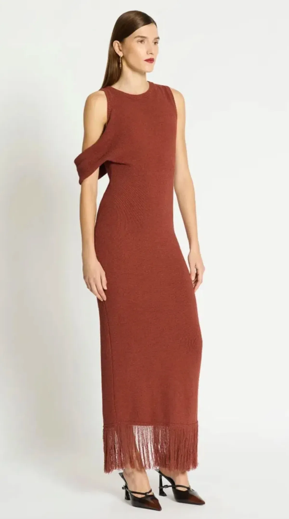 Sass & Bide Vega Fringe Trim Knit Dress Size M - Image 1