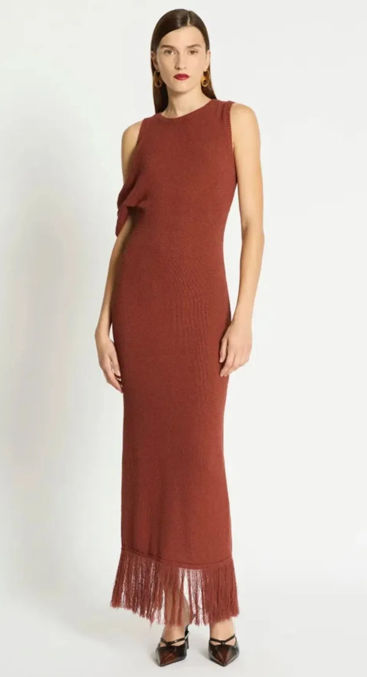 Sass & Bide Vega Fringe Trim Knit Dress Size M - Image 2