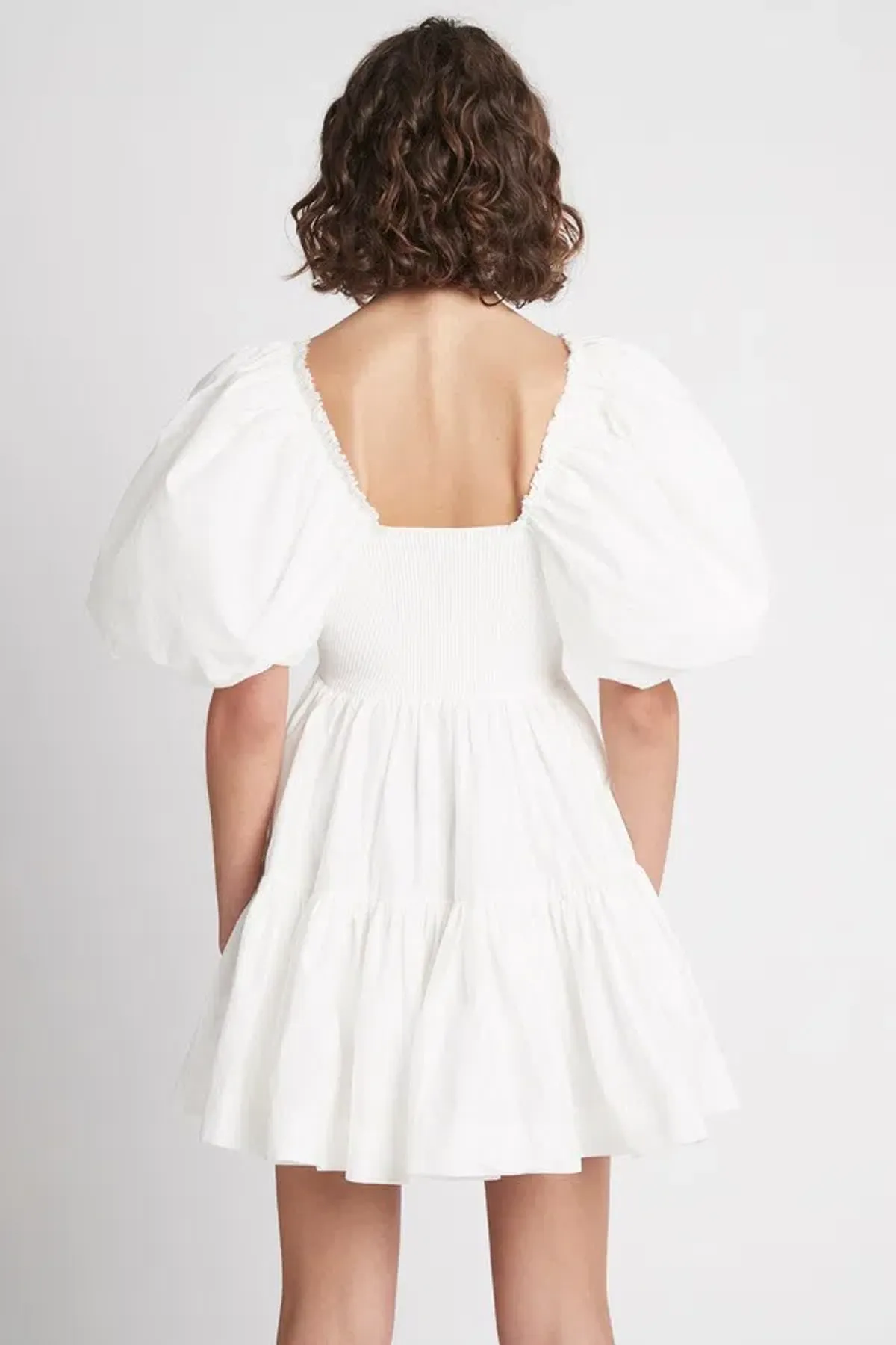 Aje Casa Puff Sleeve Mini Dress in Ivory Size AU 6 / XS - Image 4