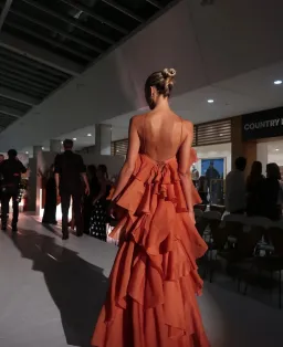 Aje / Pandorea Layered Maxi Dress / Coral Clay / Size 12 (Fits 12-16) for rent on The Volte - image 4