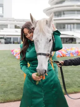Corset Midi Dress Green for rent on The Volte - image 2