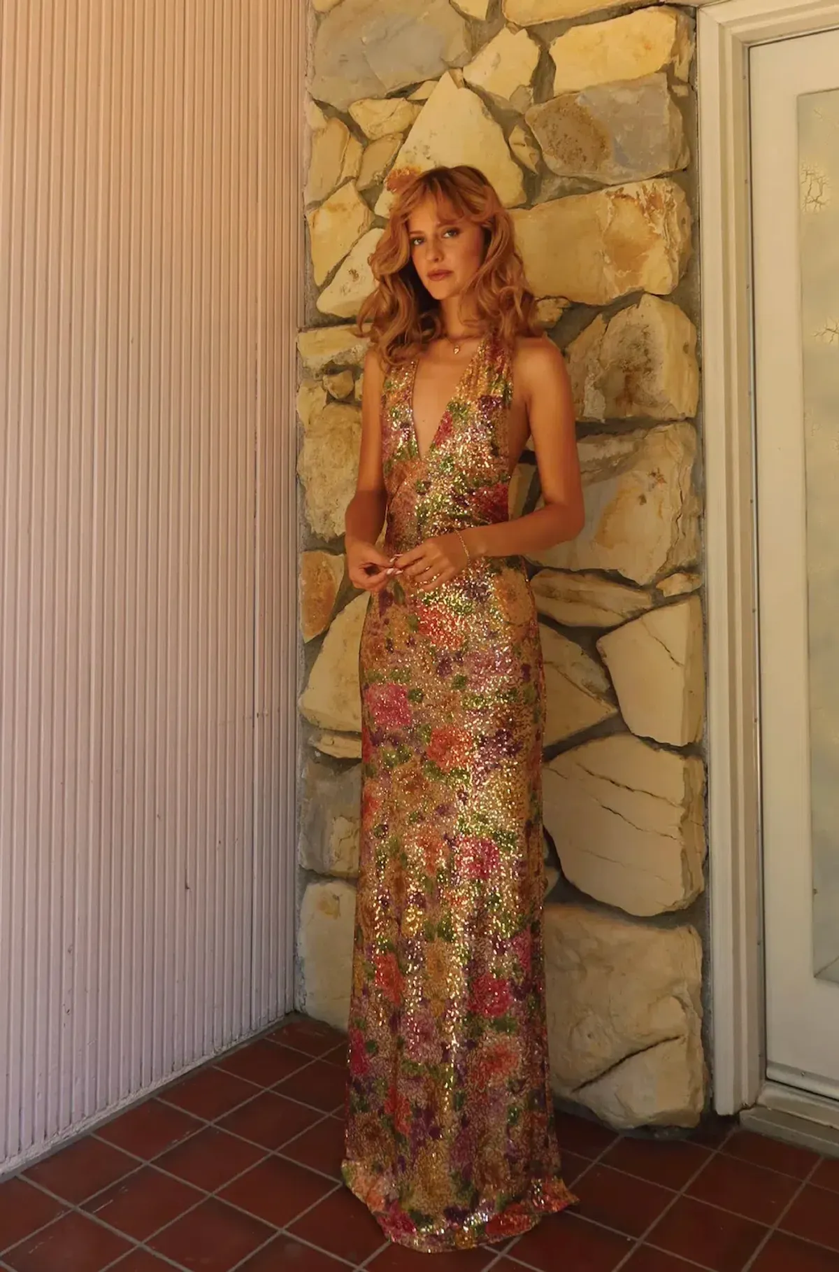 Fait Par Foutch Liana Dress Fleur Sequin Size XS / AU 6 - Image 5