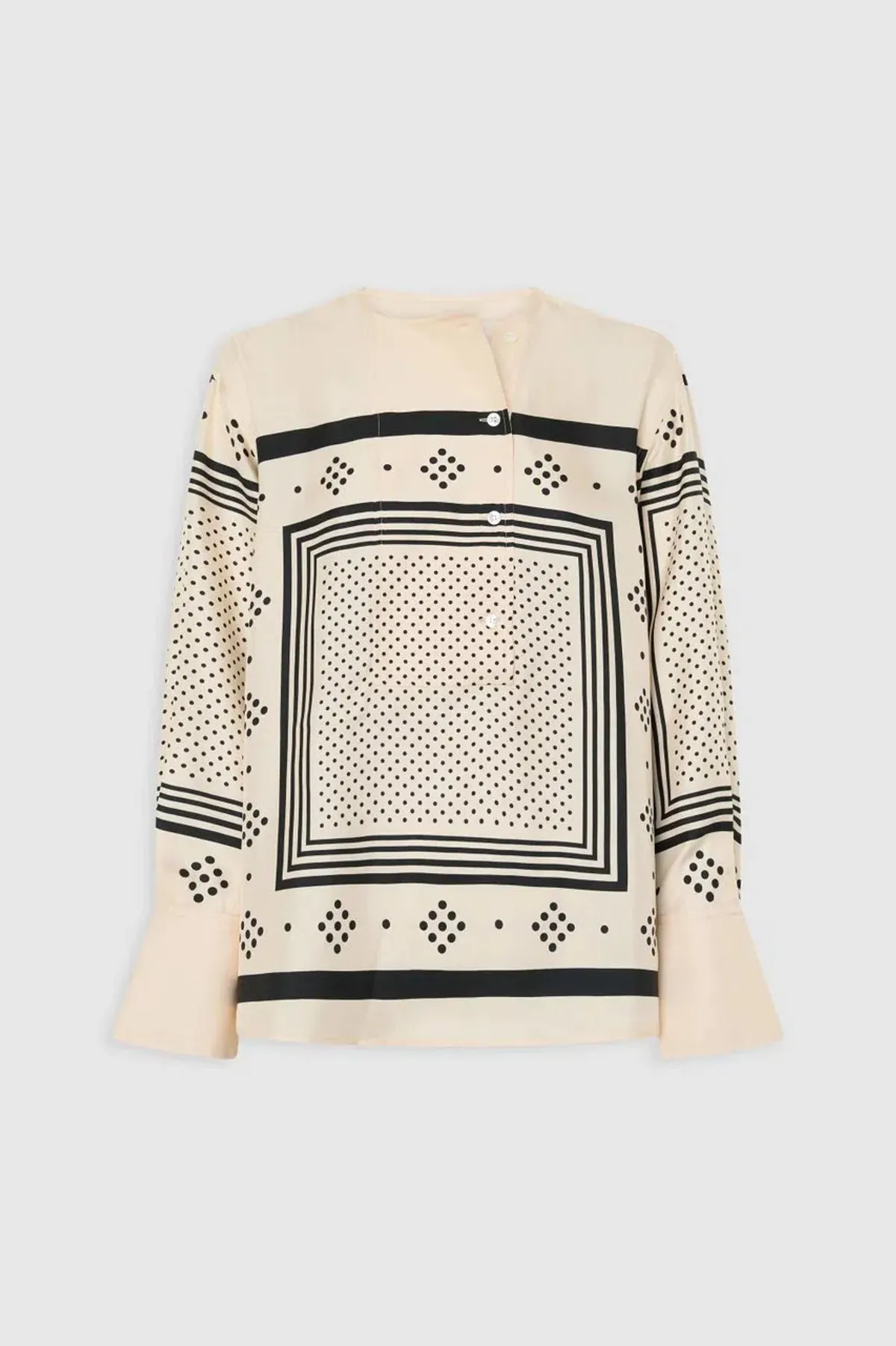 SPOT SCARF PRINT BLOUSE - Image 6
