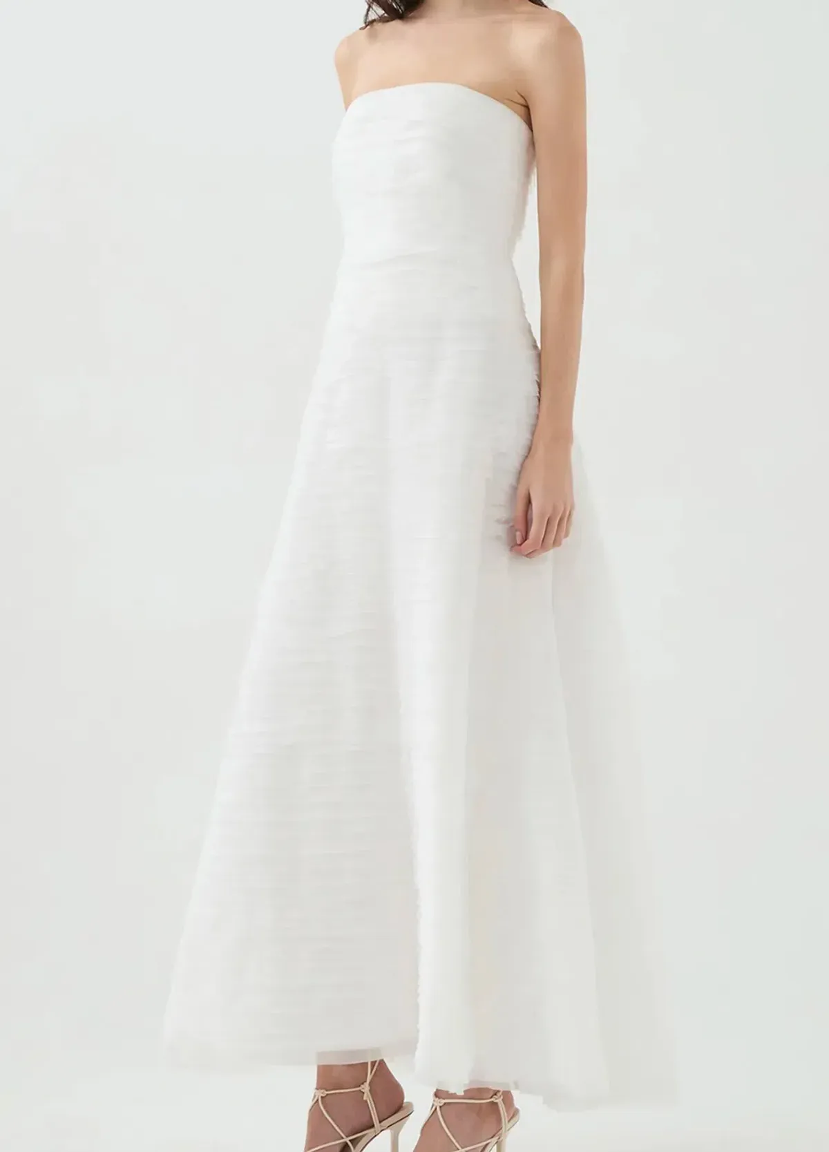 Aje Soundscape Maxi Dress in White Sz 8 - Image 2