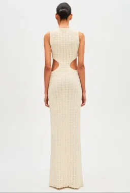 Misha Beige Esther Knit Maxi Dress - M for rent on The Volte - image 4