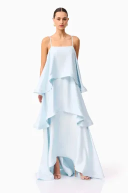 Elliatt Tilly Tiered Maxi Dress in Blue Size S / AU 8 for rent on The Volte - image 1