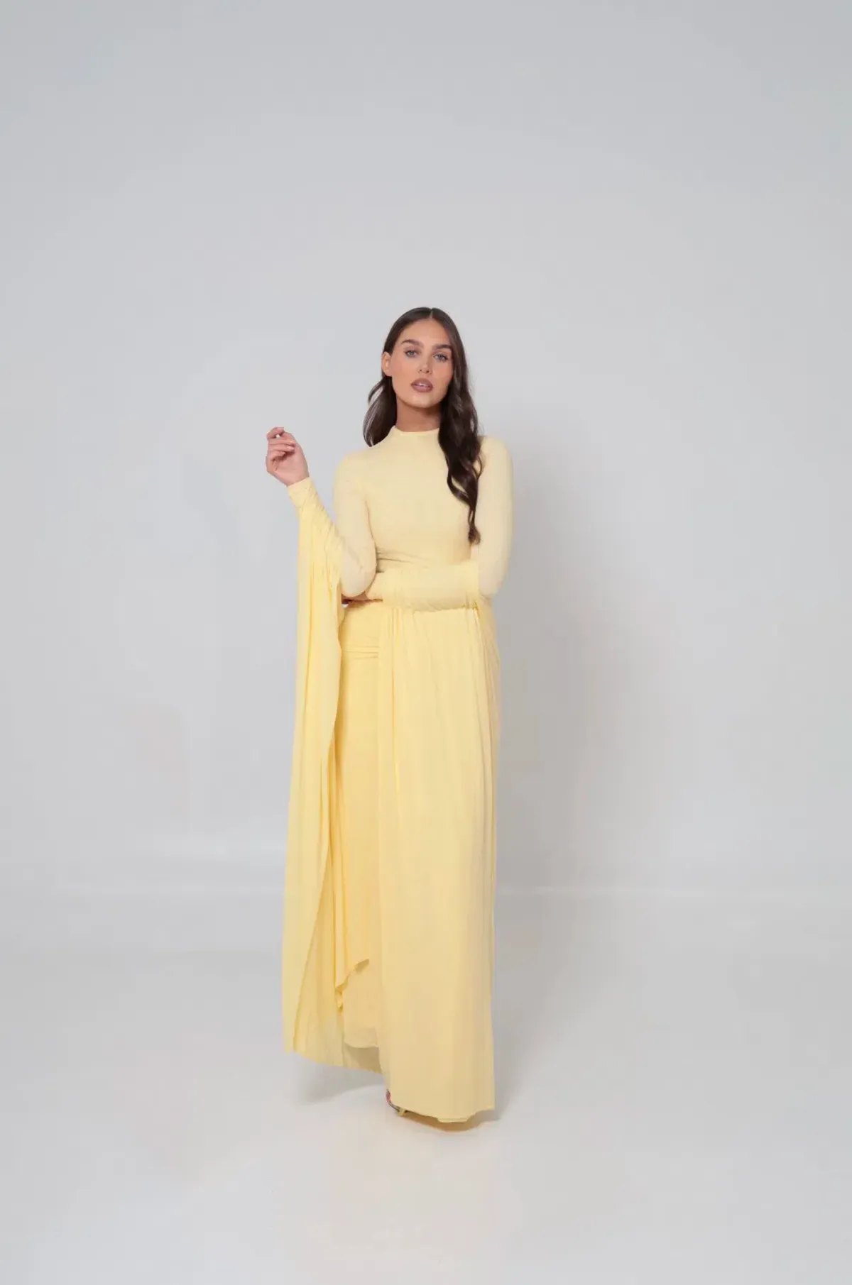 Alaía Muse Azalea Cape Dress in Yellow Size S / AU 8 - Image 4